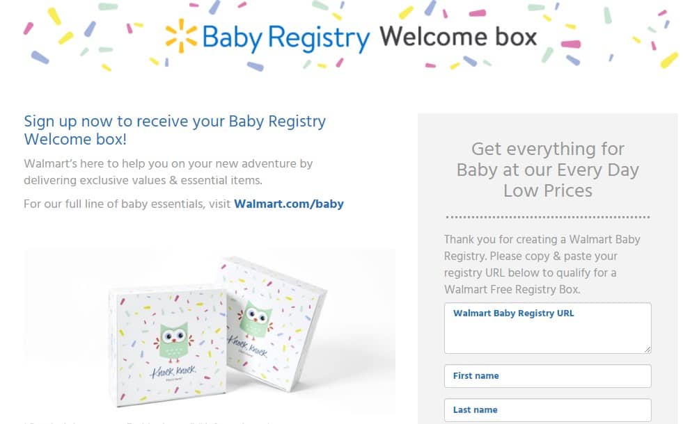 Walmart Baby Welcome Box