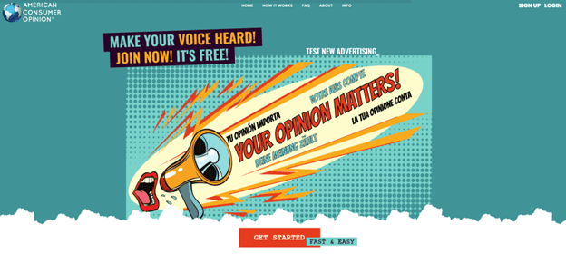 image showing acop website homepage