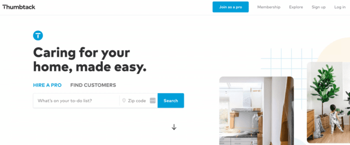 Thumbtack screenshot