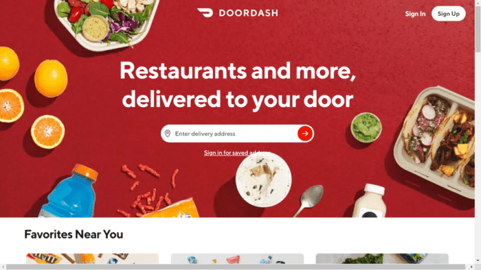 DoorDash screenshot