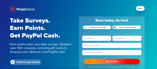 PrizeRebel screenshot