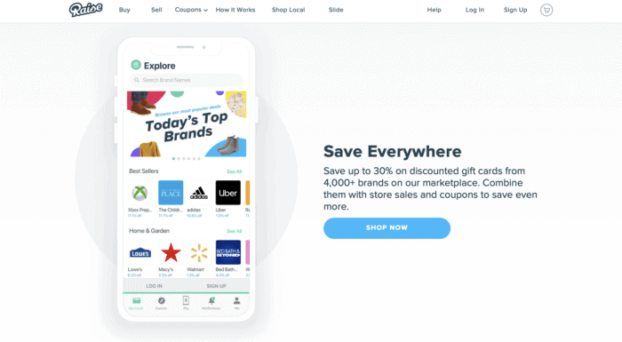 Raise homepage