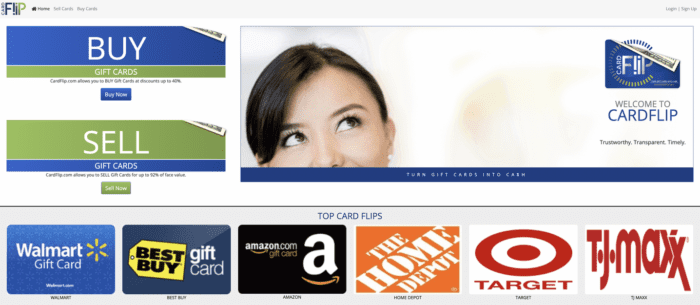 Cardflip homepage