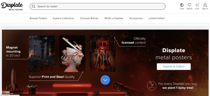 Displate home page
