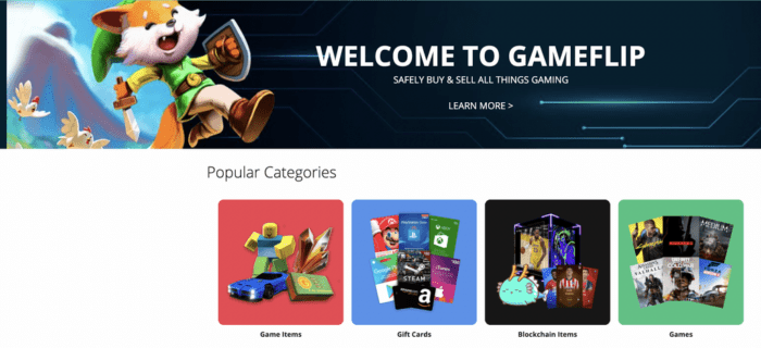 Gameflip homepage