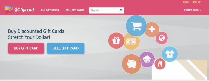 giftcardspread homepage