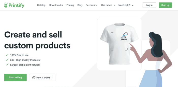 Printify homepage
