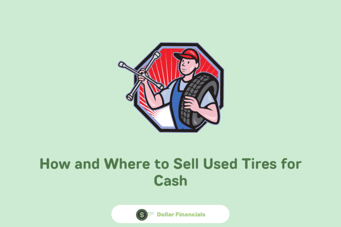 image showing a man thinking to sell his used tires