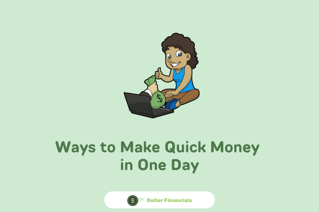 image showing a person showing a way to make money in one day