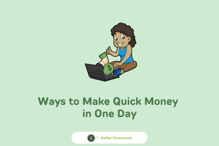 image showing a person showing a way to make money in one day