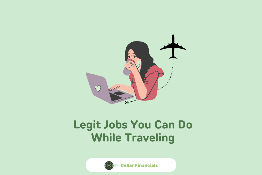 image showing a woman working on a legit job while traveling
