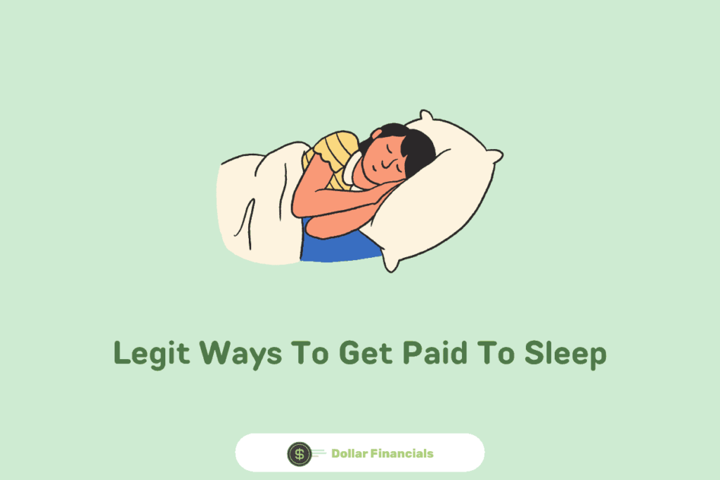 image showing a woman sleeping trying to get paid to sleep