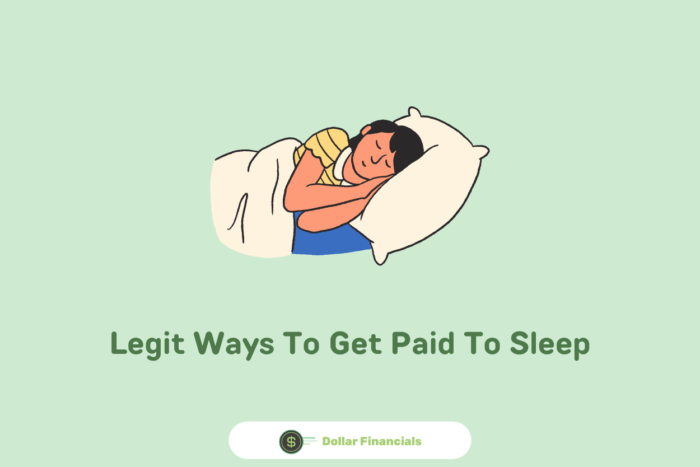 image showing a woman sleeping trying to get paid to sleep
