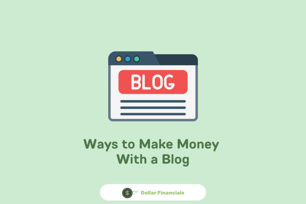 image showing a blog icon and texts providing ways to make money with a blog