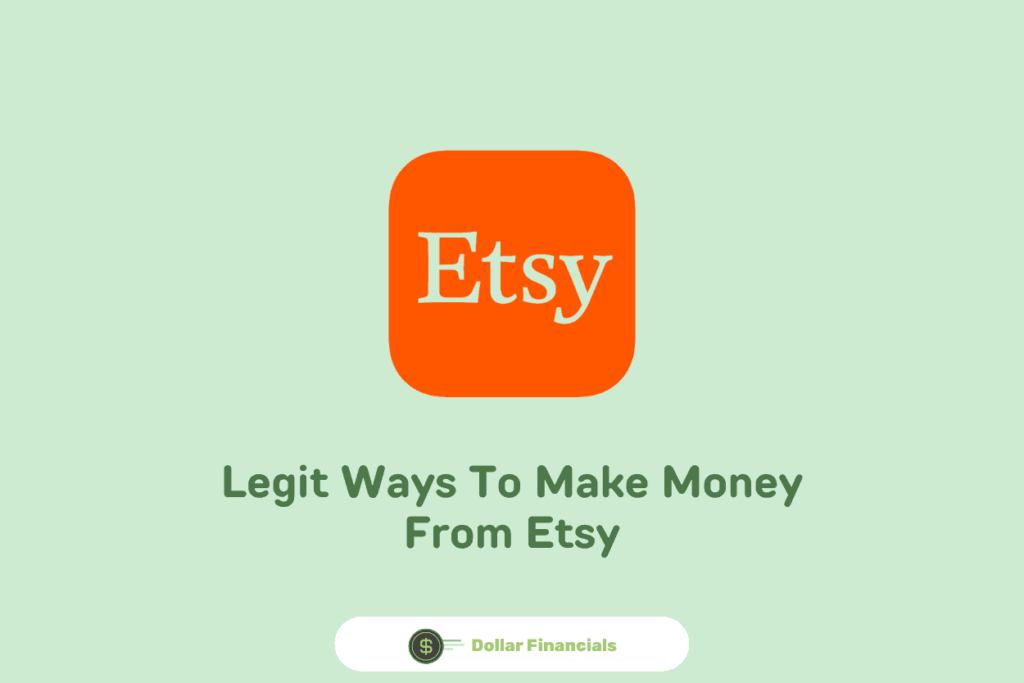 image showing the logo of etsy and texts providing ways to make money from etsy