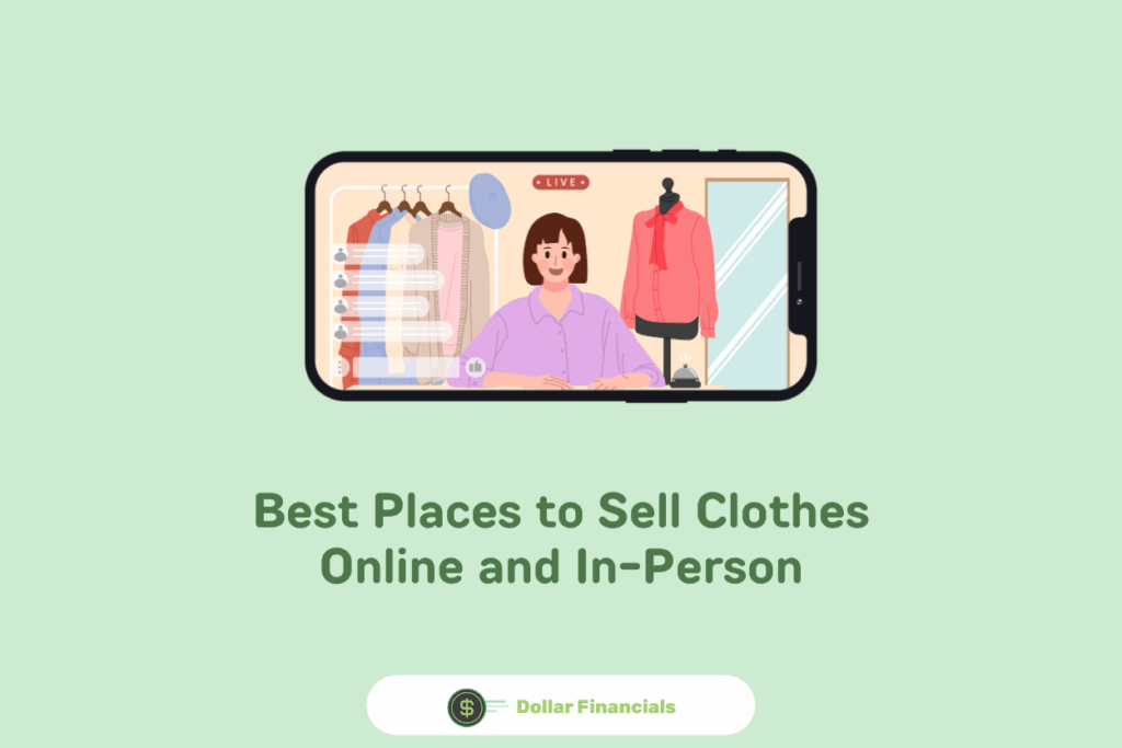 image showing a woman selling clothes online via online selling