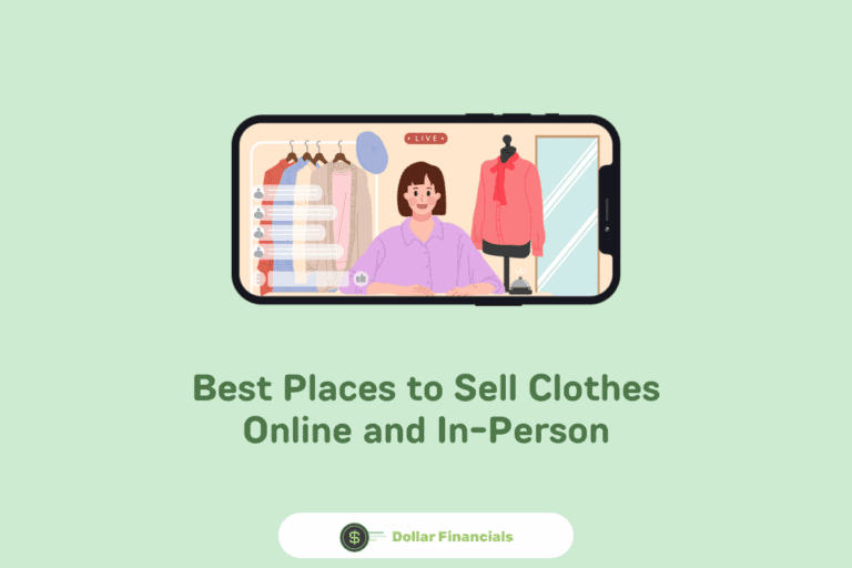 image showing a woman selling clothes online via online selling