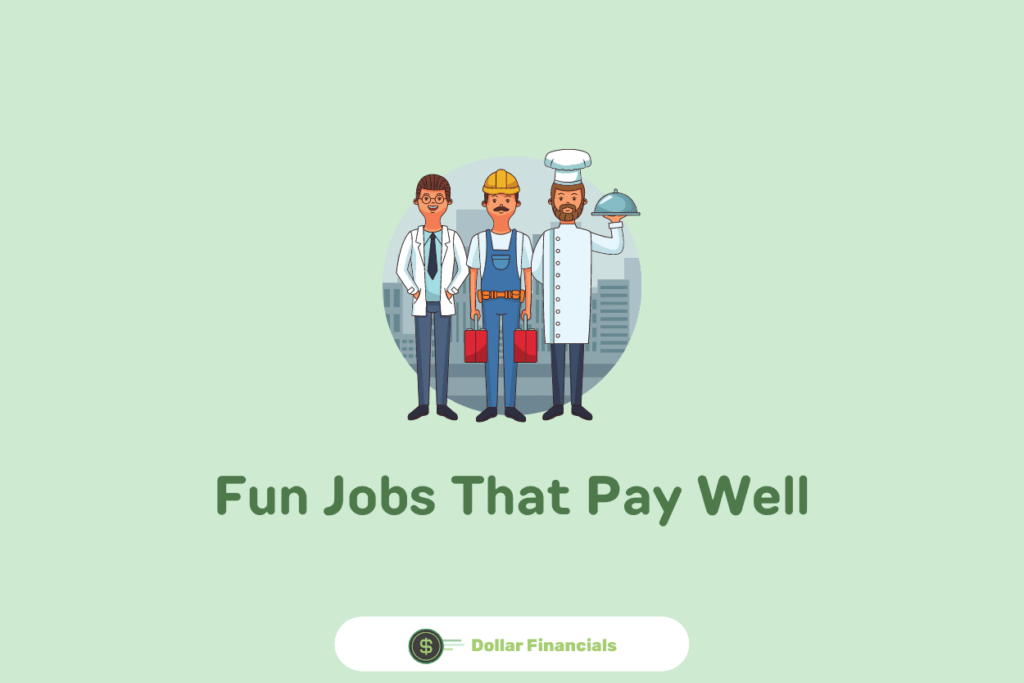 image showing different people having different fun jobs that pay well