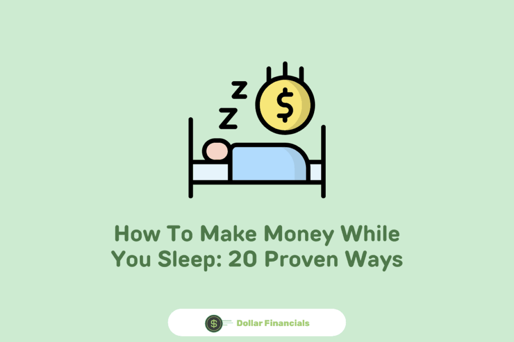 image showing an icon of a man making money while sleeping