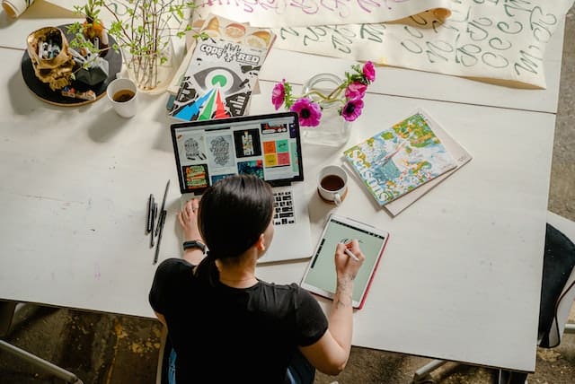 image showing a graphic designer